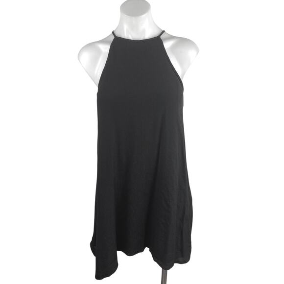Aritzia Talula Women's Black Sleeveless Halter Cami Camisole Mini Shift Dress S - Picture 1 of 4
